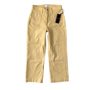 Jen 7 by 7 For All Mankind Nwt Yellow Cropped Ankle Pants 4
